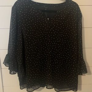 NWT Ann Taylor Factory Polkadot Blouse XL